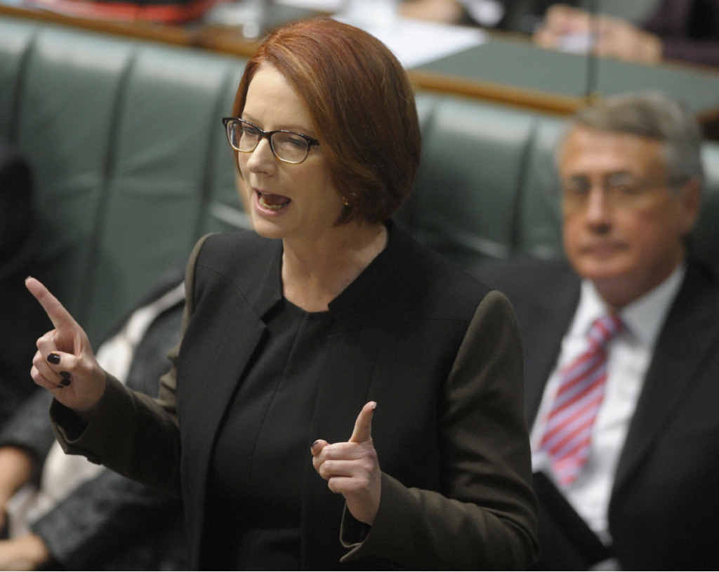 TOO LATE: Prime Minister Julia Gillard speaks during her final Question Time in the House of Representatives. TOO LATE: Prime Minister Julia Gillard speaks during her final Question Time in the House of Representatives.